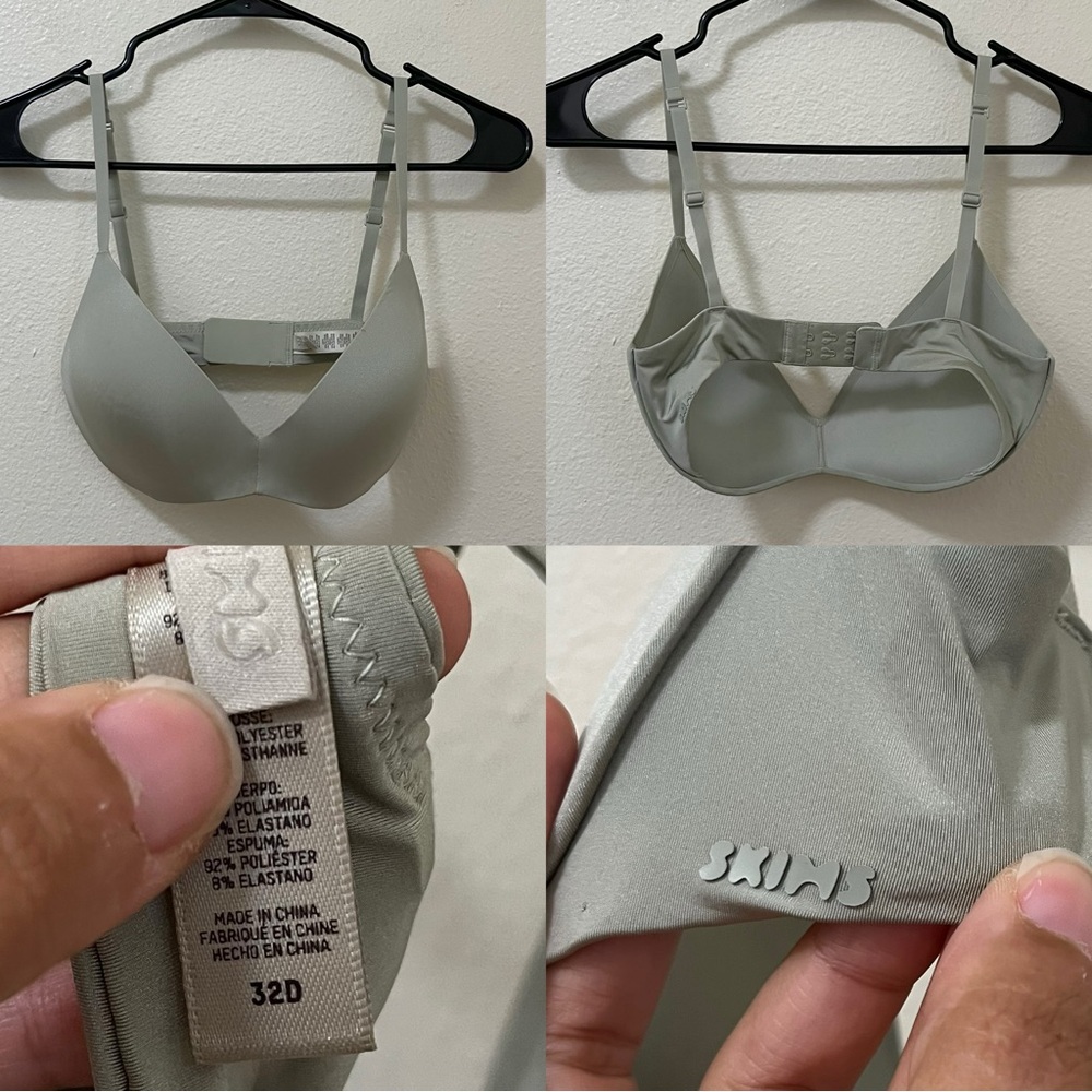 •SKIMS• Wireless Form Super Push Up Bra Light Green